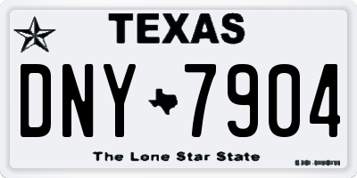 TX license plate DNY7904