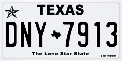 TX license plate DNY7913