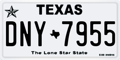 TX license plate DNY7955
