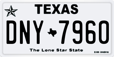 TX license plate DNY7960