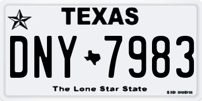 TX license plate DNY7983