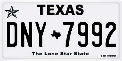 TX license plate DNY7992