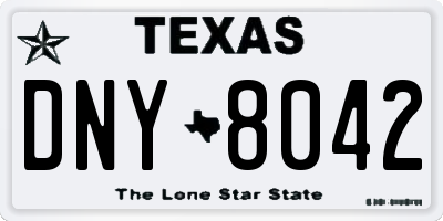 TX license plate DNY8042
