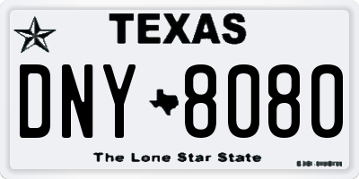 TX license plate DNY8080
