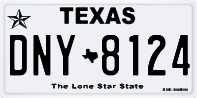 TX license plate DNY8124