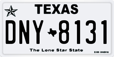 TX license plate DNY8131