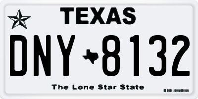 TX license plate DNY8132