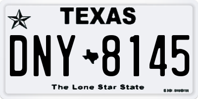 TX license plate DNY8145