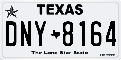 TX license plate DNY8164