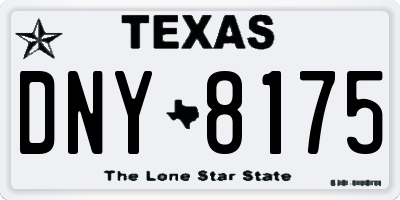 TX license plate DNY8175
