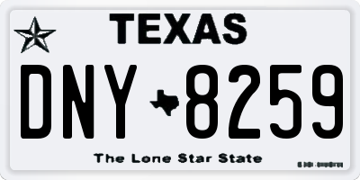 TX license plate DNY8259