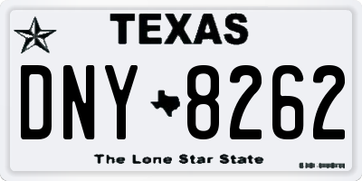 TX license plate DNY8262