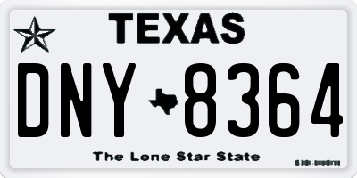 TX license plate DNY8364