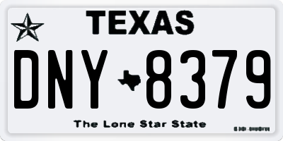 TX license plate DNY8379