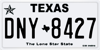 TX license plate DNY8427