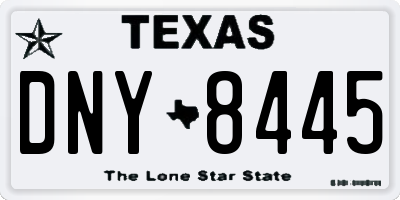 TX license plate DNY8445