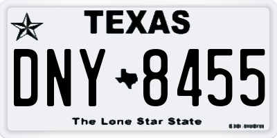 TX license plate DNY8455