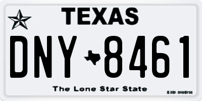 TX license plate DNY8461