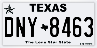 TX license plate DNY8463