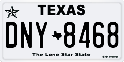 TX license plate DNY8468