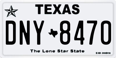 TX license plate DNY8470