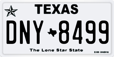 TX license plate DNY8499