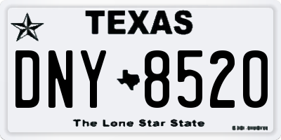 TX license plate DNY8520