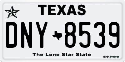 TX license plate DNY8539