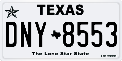 TX license plate DNY8553