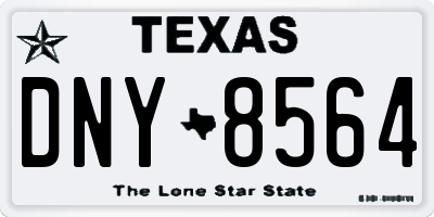 TX license plate DNY8564