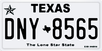 TX license plate DNY8565