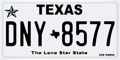 TX license plate DNY8577
