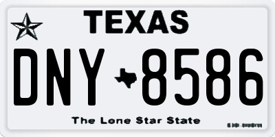 TX license plate DNY8586