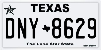 TX license plate DNY8629