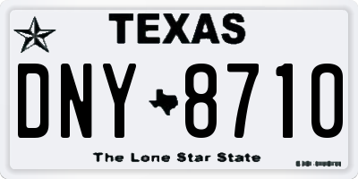 TX license plate DNY8710