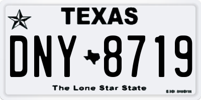 TX license plate DNY8719