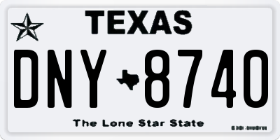 TX license plate DNY8740