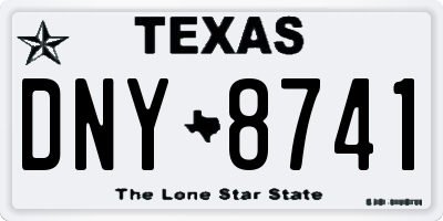 TX license plate DNY8741