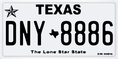 TX license plate DNY8886