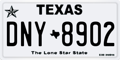 TX license plate DNY8902