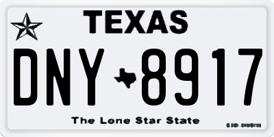 TX license plate DNY8917