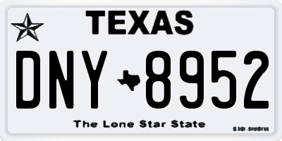TX license plate DNY8952