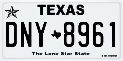 TX license plate DNY8961