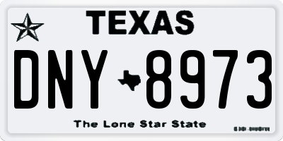 TX license plate DNY8973