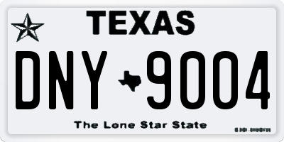 TX license plate DNY9004