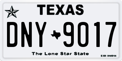 TX license plate DNY9017
