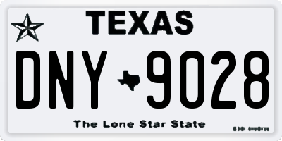 TX license plate DNY9028