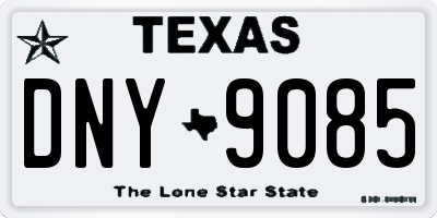 TX license plate DNY9085