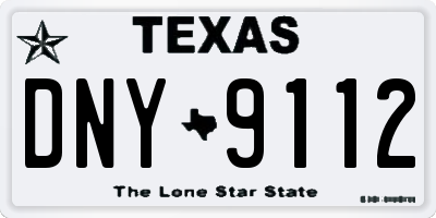 TX license plate DNY9112