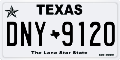 TX license plate DNY9120
